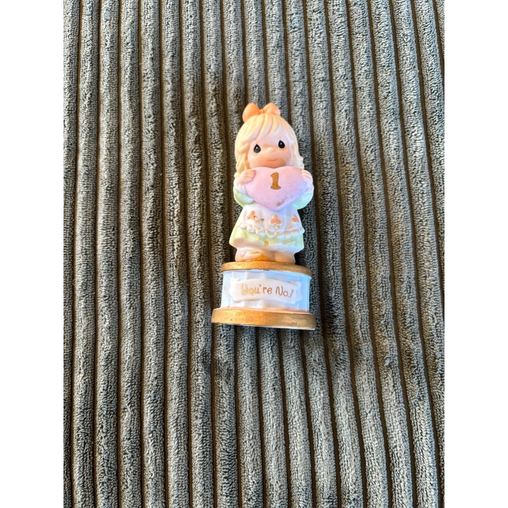 Precious Moments You're No‎ 1 Girl Holding Heart Figurine 491624 Enesco 1998
